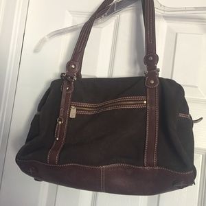 Liz Claiborne Brown Suede Handbag
